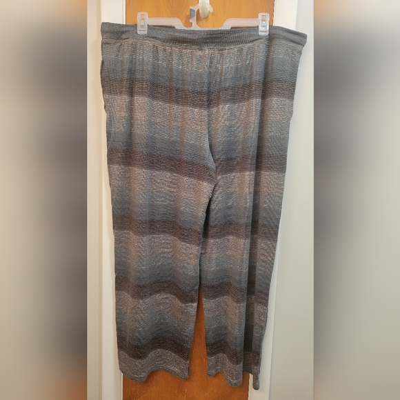 Joyspun NWOT Striped Gray/Teal Pajama Pants - Size 3X - Picture 2 of 4